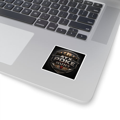 ATX Poke Hunt Square Sticker — Austin City Logo Decal (Coordinates 30.2672N, 97.7431W)